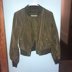 Green bomber jacket